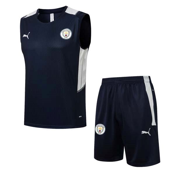 Camiseta Manchester City Sin Mangas 2022 Azul